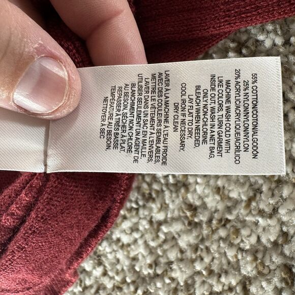 Lucky Brand Sweater Womens Extra Large Red V Neck Pullover New With Tags Ladies - Picture 8 of 14